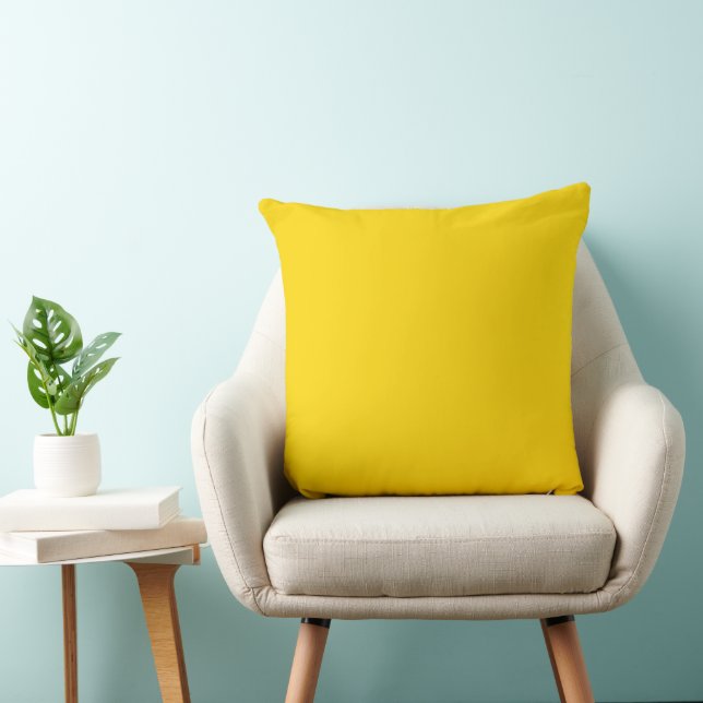 Modern Minimal Yellow Solid Colour  Cushion (Chair)