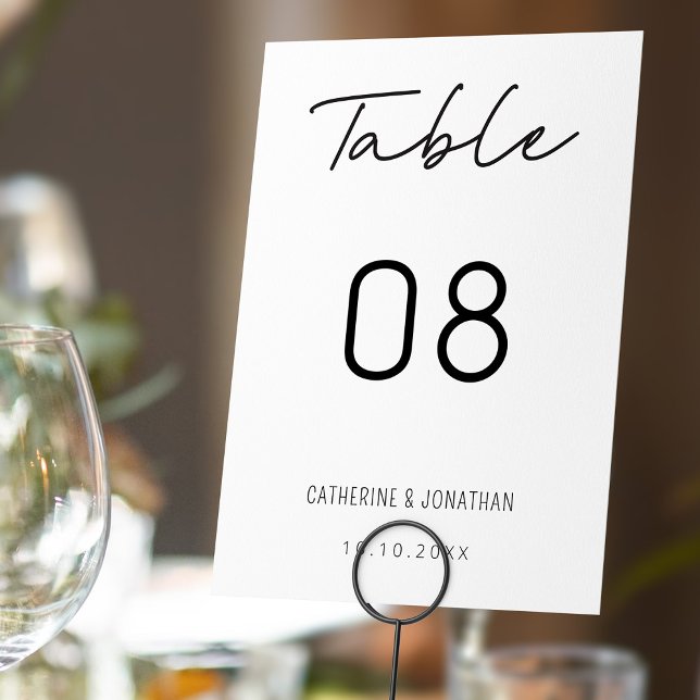 Modern Minimalism: Elegant Wedding Table Number (Creator Uploaded)