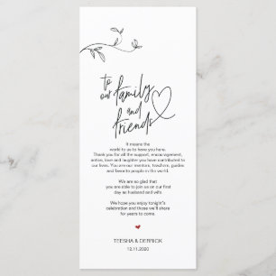 Modern minimalism Place Setting Thank You Card