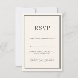Modern Minimalism RSVP Response Card
