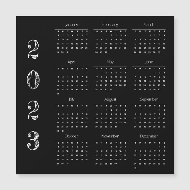 Modern, Minimalist 2023 Calendar (Front)