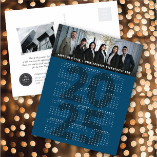 Modern Minimalist 2023 Calendar New Year Photo Hol Holiday Postcard