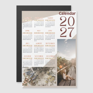 Modern Minimalist 2027 Photo Calendar, Custom Aest
