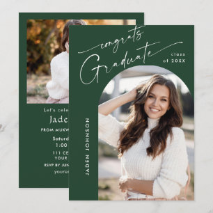 Modern Minimalist 2 PHOTO Graduation Party Invitation