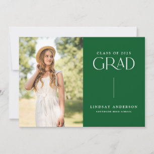 Modern Minimalist 3 Photo Graduation Party Invitation