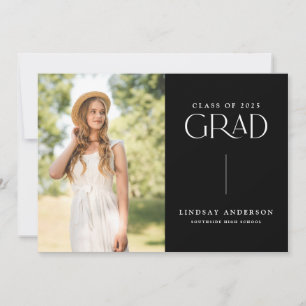 Modern Minimalist 3 Photo Graduation Party Invitation