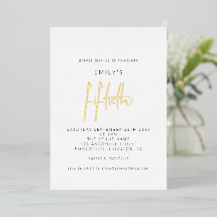 Modern Minimalist 50th Birthday Party Script Real