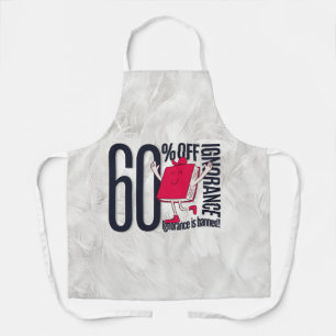 Modern Minimalist 60 Percent Off Ignorance Typogra Apron