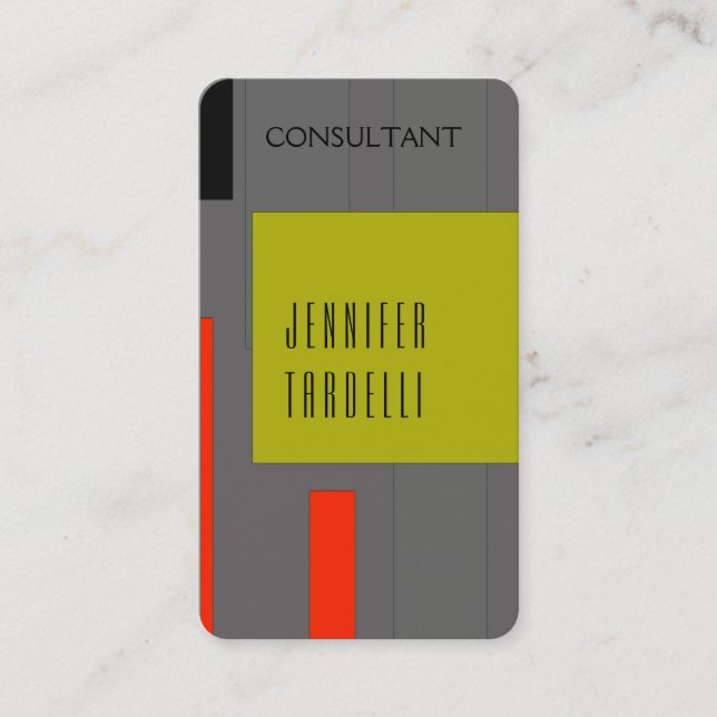 Modern Minimalist Abstract Creative Background Business Card (Front)