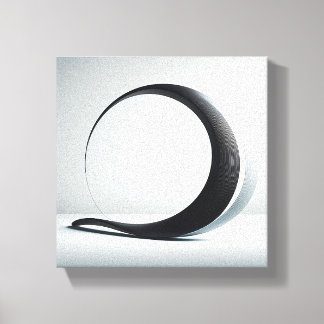 Modern Minimalist Abstract Geometric Arc - Sleek Canvas Print
