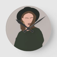 Modern Minimalist Abstract Girl in Hat