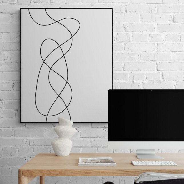 Modern Minimalist Abstract Line Art Drawing Poster (Creator Uploaded)