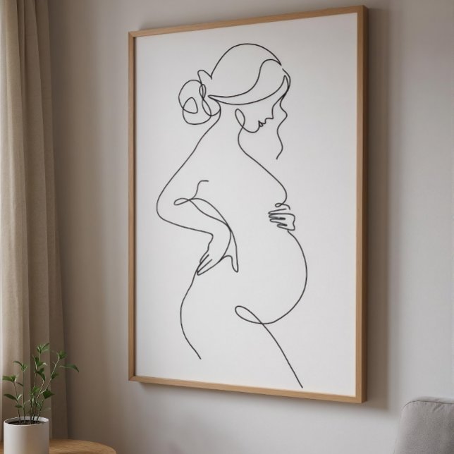 Modern Minimalist Abstract Line Art Drawing Poster (Creator Uploaded)