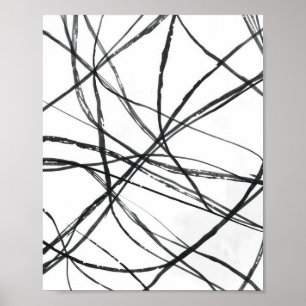 Modern Minimalist Abstract Line Art Poster