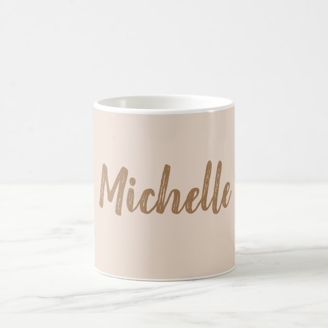 Modern Minimalist Add Your Name Coffee Mug (Center)