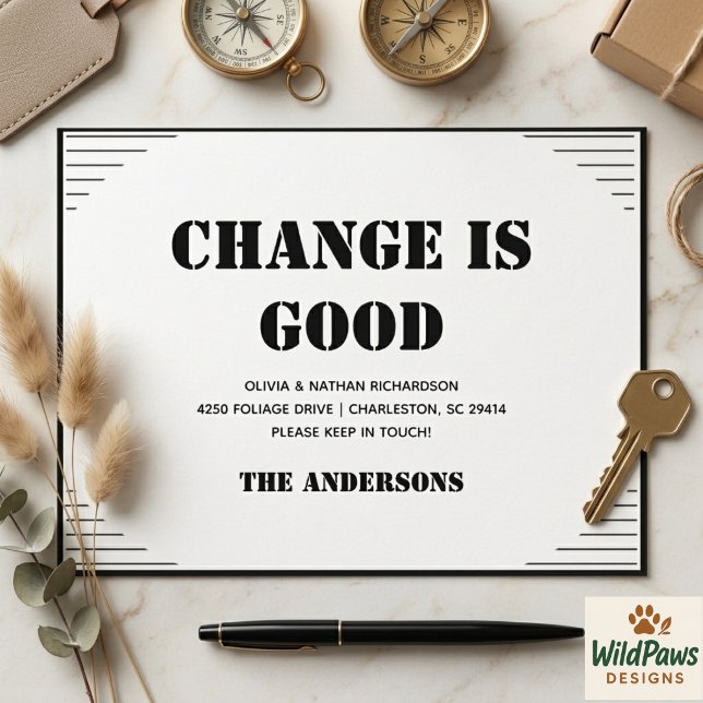 Modern Minimalist Address Change Moving  Postcard (Modern Minimalist Address Change Moving Postcard
)
