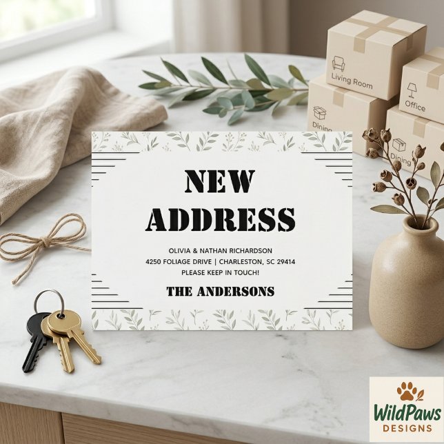 Modern Minimalist Address Change Moving  Postcard (Modern Minimalist Address Change Moving Postcard
)