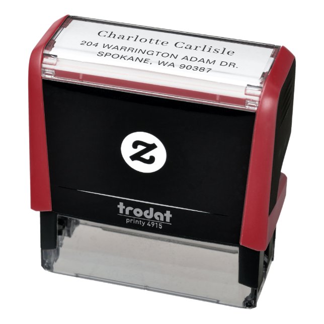 Modern Minimalist Address Custom Self-inking Stamp (Product)