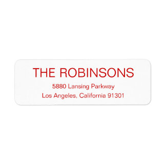 Modern Minimalist Address Label Return Address Label