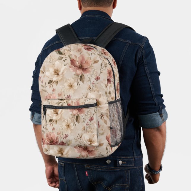 Modern Minimalist Aesthetic Nature Artwork Printed Backpack (Insitu (Model))