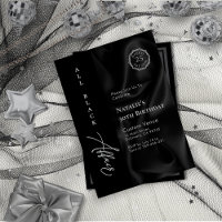 Modern Minimalist All Black Attire Formal Affair