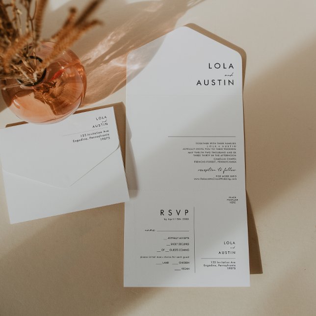 Modern Minimalist All In One Invitation (Creator Uploaded)