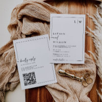 Modern Minimalist All In One Qr Code Wedding