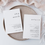 Modern Minimalist All In One Wedding Invitation<br><div class="desc">This Modern Minimalist all-in-one wedding invitation is perfect for your classy boho wedding. Its simple, unique abstract design accompanied by a contemporary minimal script and gold colour palette gives this product a feel of elegant formal luxury while staying simplistic, chic bohemian. Keep it as is, or choose to personalise it...</div>