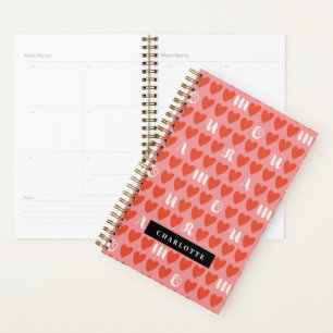 Modern Minimalist Amour Heart Pattern Book Planner