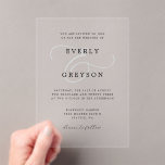 Modern Minimalist Ampersand Wedding Acrylic Invitations<br><div class="desc">Elegant and modern wedding invitation featuring a script ampersand.</div>