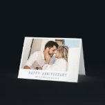 Modern Minimalist Anniversary Photo Greeting Card<br><div class="desc">Elegant custom photo Anniversary card with modern minimalist typography. The photo,  names and text inside can be easily personalised. To make further changes to the design click on "Edit using design tool".</div>