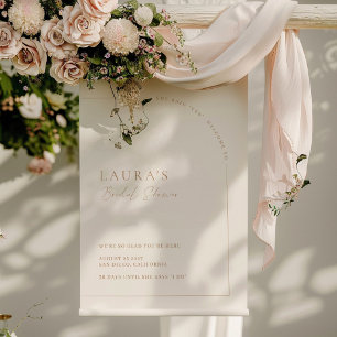 Modern Minimalist Arch Bridal Shower Poster