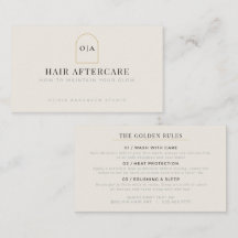 Modern Minimalist Arch Gold Hair Aftercare