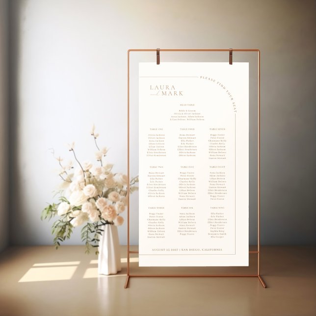 Modern Minimalist Arch Wedding Seating Charts (Modern Minimalist Arch Wedding Seating Charts)