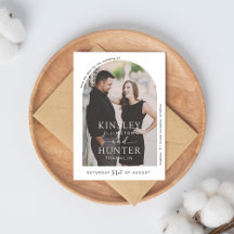 Modern Minimalist Arched Picture Save the Date