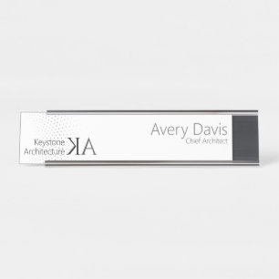 Modern Minimalist Architect Office Desk Nameplate