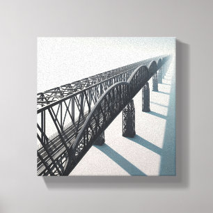 Modern Minimalist Architectural Bridge - Infinite Canvas Print