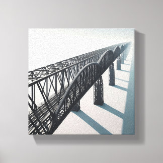 Modern Minimalist Architectural Bridge - Infinite Canvas Print