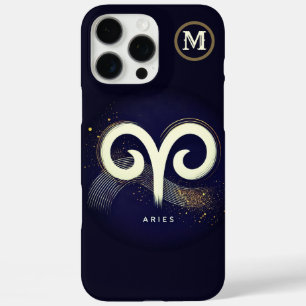 Modern Minimalist Aries Symbol iPhone 16 Pro Max Case