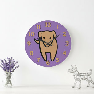 Modern Minimalist Art Wall Clock For Dog Lovers