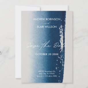 Modern minimalist art wedding invitation