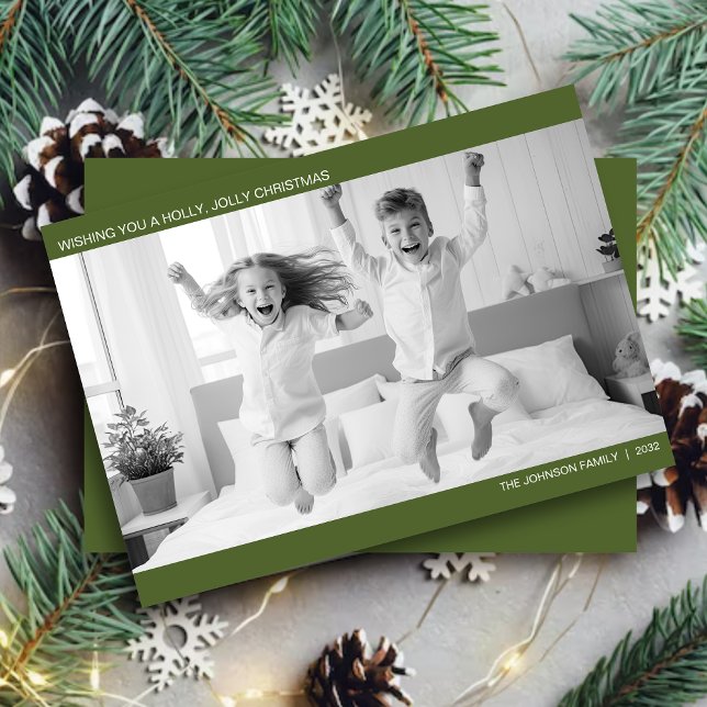 Modern Minimalist B&W Photo Holiday Card (Creator Uploaded)