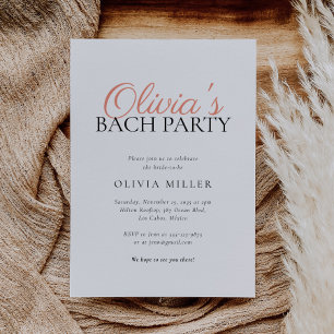 Modern Minimalist Bachelorette Party Invitation