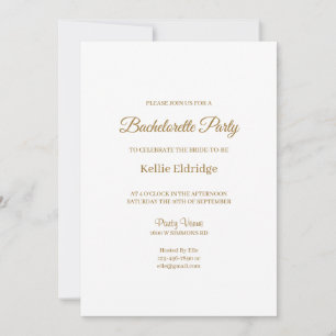Modern Minimalist Bachelorette Party Invitation