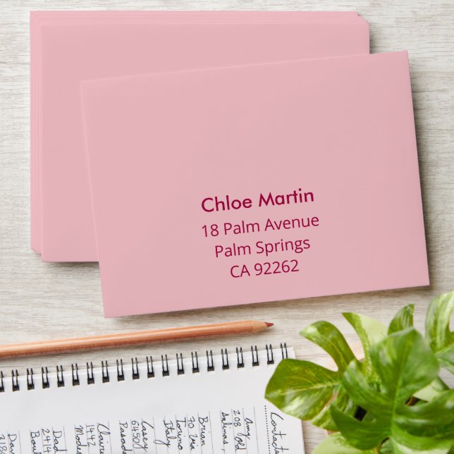 Modern Minimalist Bachelorette Weekend | Pink  Envelope (Stacked)