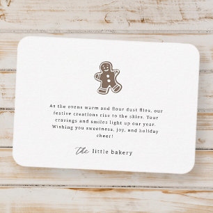 Modern Minimalist Bakery Holiday Thank You Card