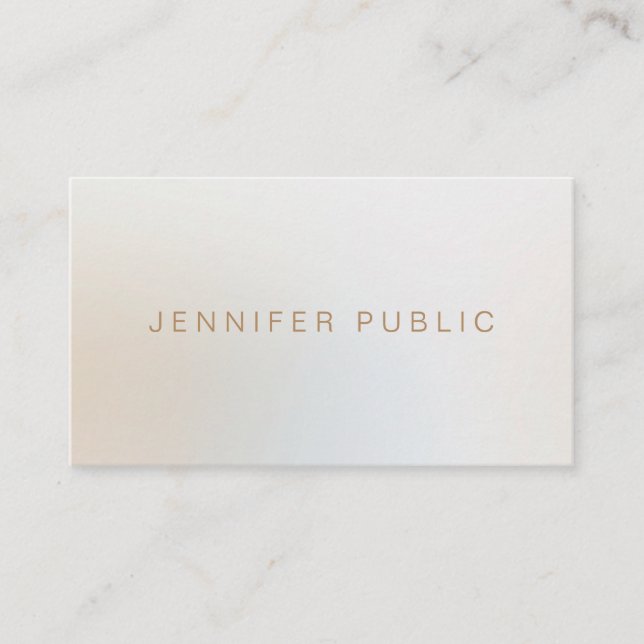 Modern Minimalist Beauty Salon Hair Stylist Chic Business Card (Front)