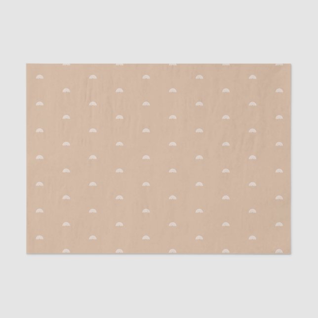 Modern Minimalist Beige Boho Rainbow Tissue Paper (Front)