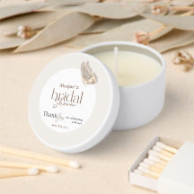Modern Minimalist Beige Butterfly Bridal Shower