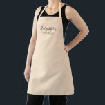 Modern Minimalist Beige Personalised Apron<br><div class="desc">Simple solid coloured apron in beige. Great for lash technicians,  makeup artists,  hair stylists,  restaurant staff,  cafe crew,  chefs,  baristas,  florists,  and more.</div>